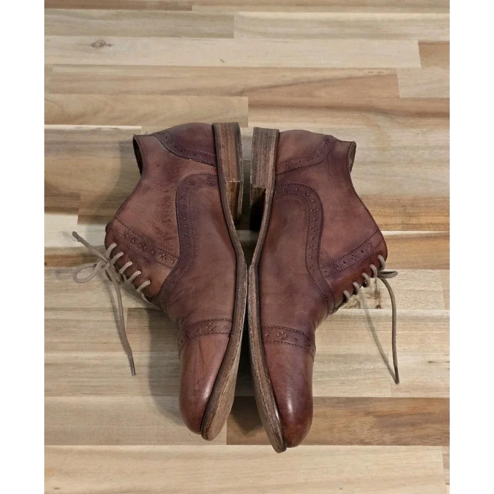 Cole Haan Men's Brown Leather Cap Toe Oxfords Shoes 8.5‎